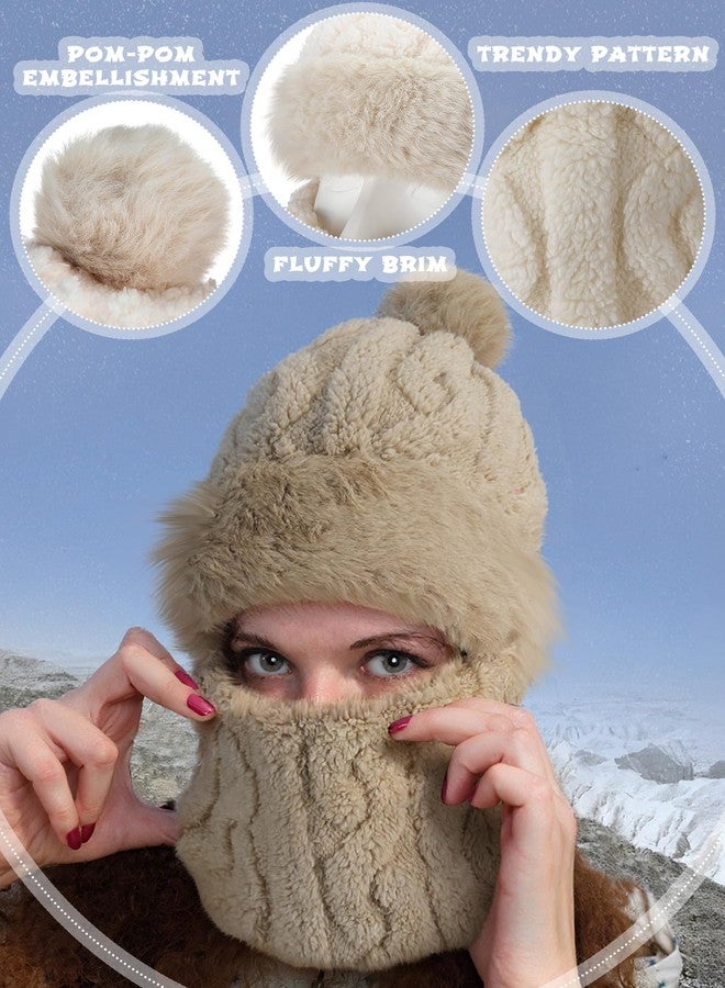 Floraltop 3 Pack Balaclava Hats for Women Winter Ski Mask Face Cover Neck Warmer Scarf Cold Weather Gear Hats for Men Adults - Image 3